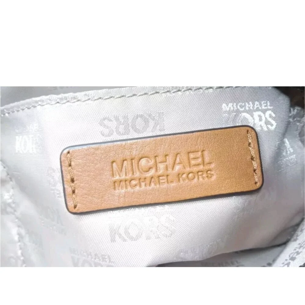 Michael Kors Harper Signature East West Tote Brown Handbag Retail $298